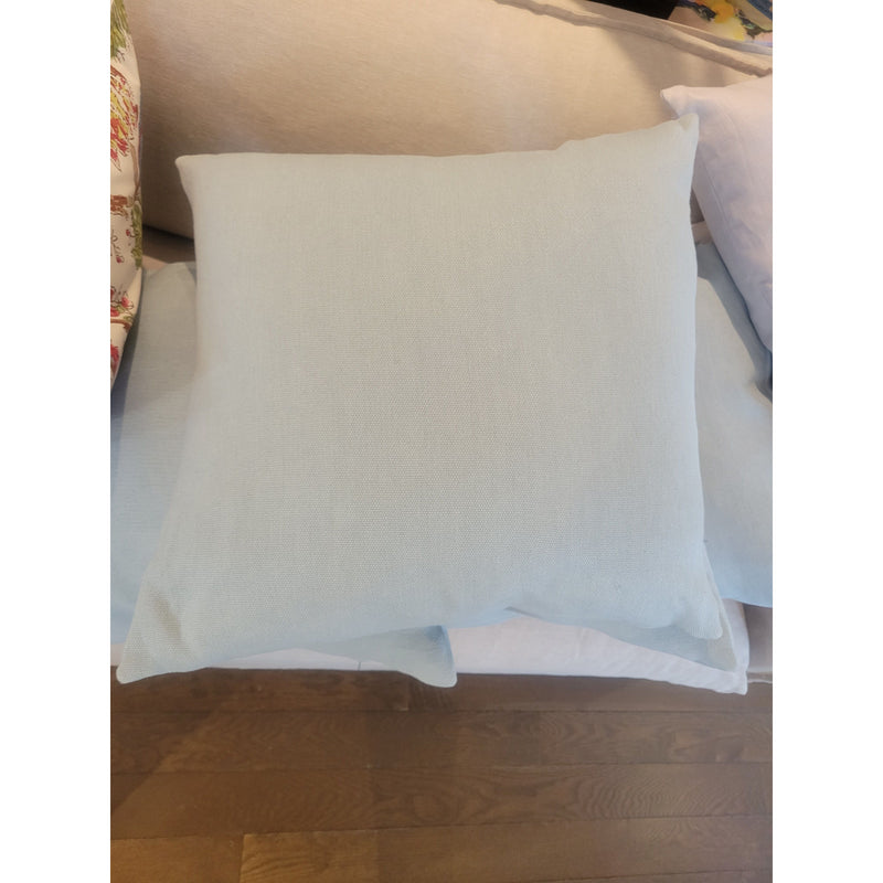 Pair of Square Light Blue Belgian Linen Pillows