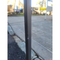 Brushed Gray Metal Mini Console Table