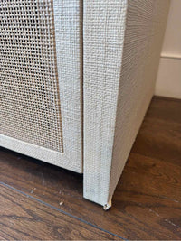 RH Burke Raffia Armoire in Natural/Pewter 50"W x 24"D x 72"H