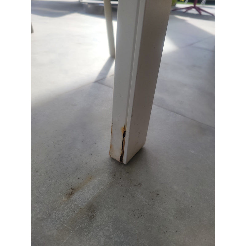 White Aluminum Extension Dining Table w/ 2 Leaves by Kristalia - AS IS