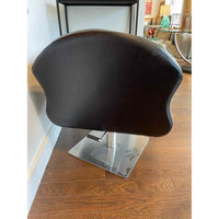 Chesterfield Leather & Nailheads Adjustable Salon Styling Chair on Metal Base