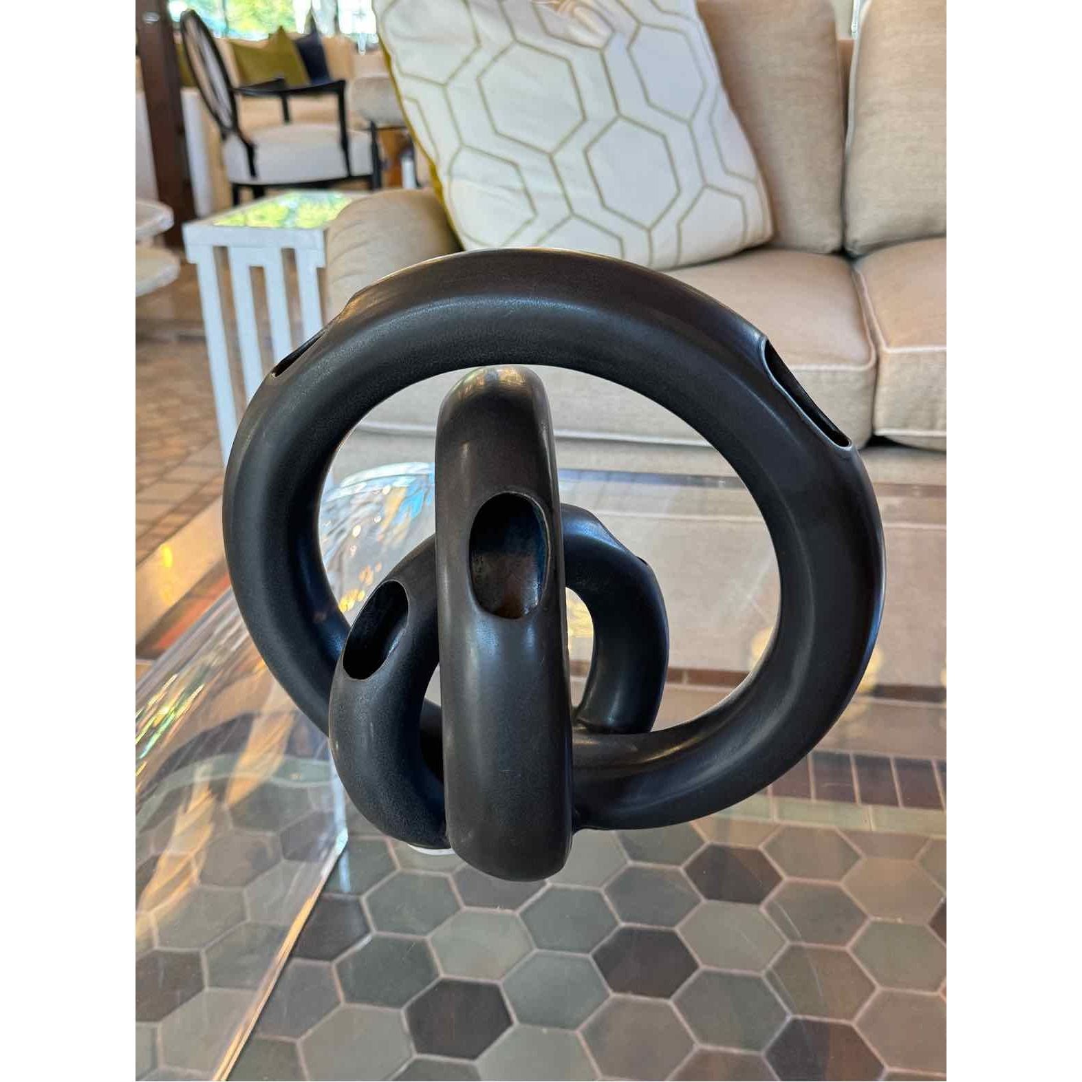Ikebana Gray Loops Sculptural Vase