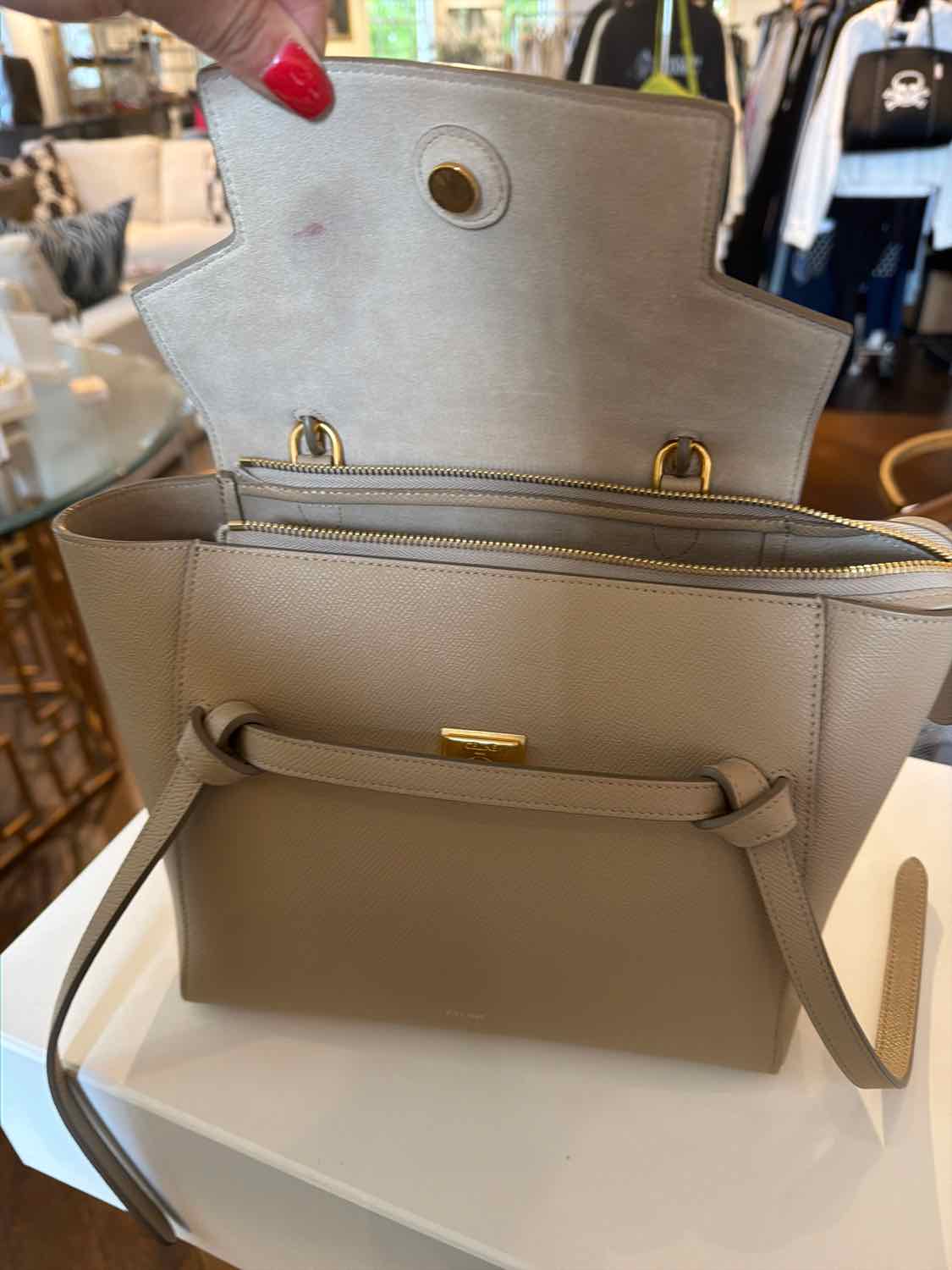 CÉLINE Cream Handbags