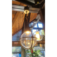 Brass Gracie Captured Globe Pendant by Chapman & Myers - colletteconsignment.com