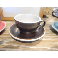 Loveramics Matte Black Porcelain Cup w/ Saucer