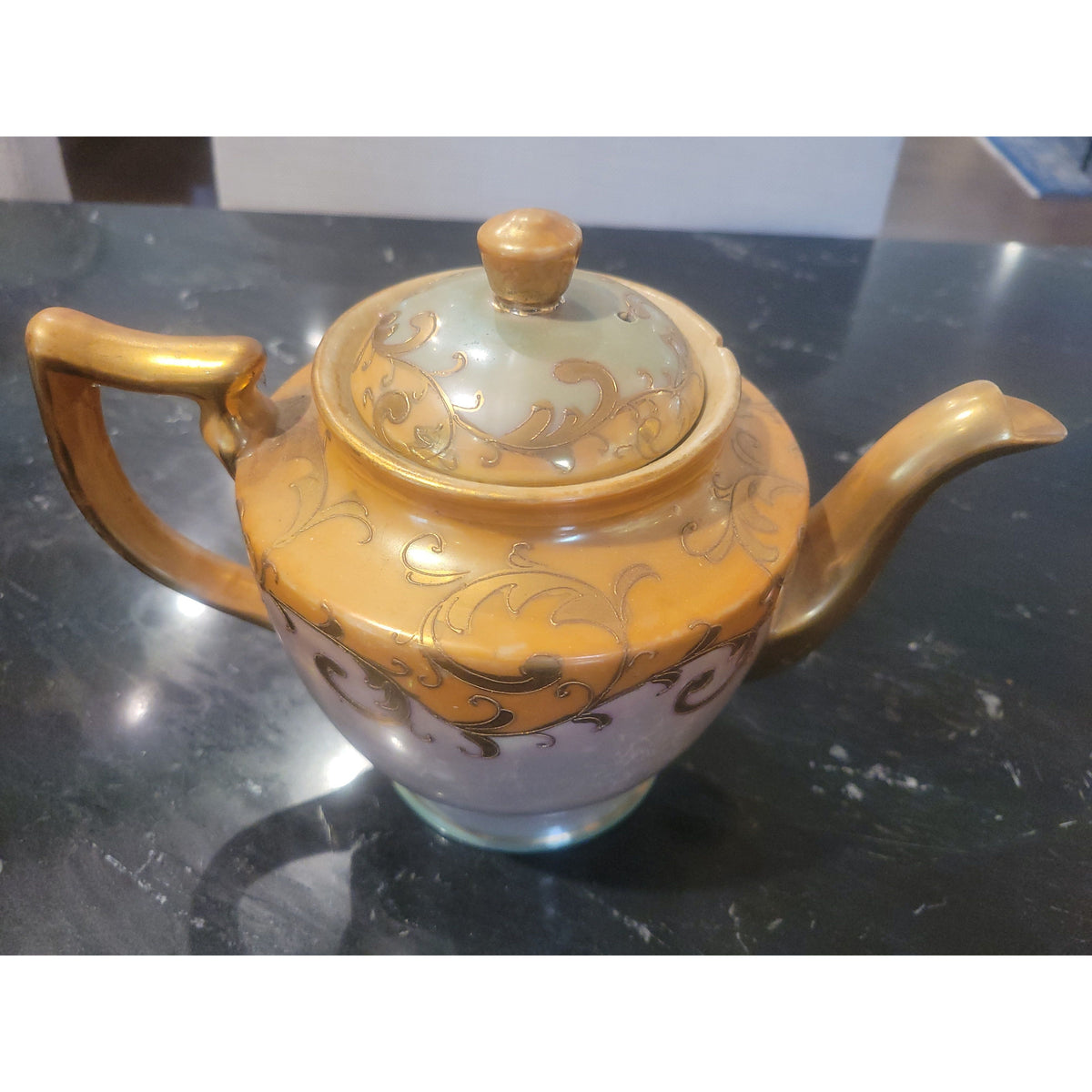 19-Pc Vintage Japanese Lusterware Tea Set - AS IS