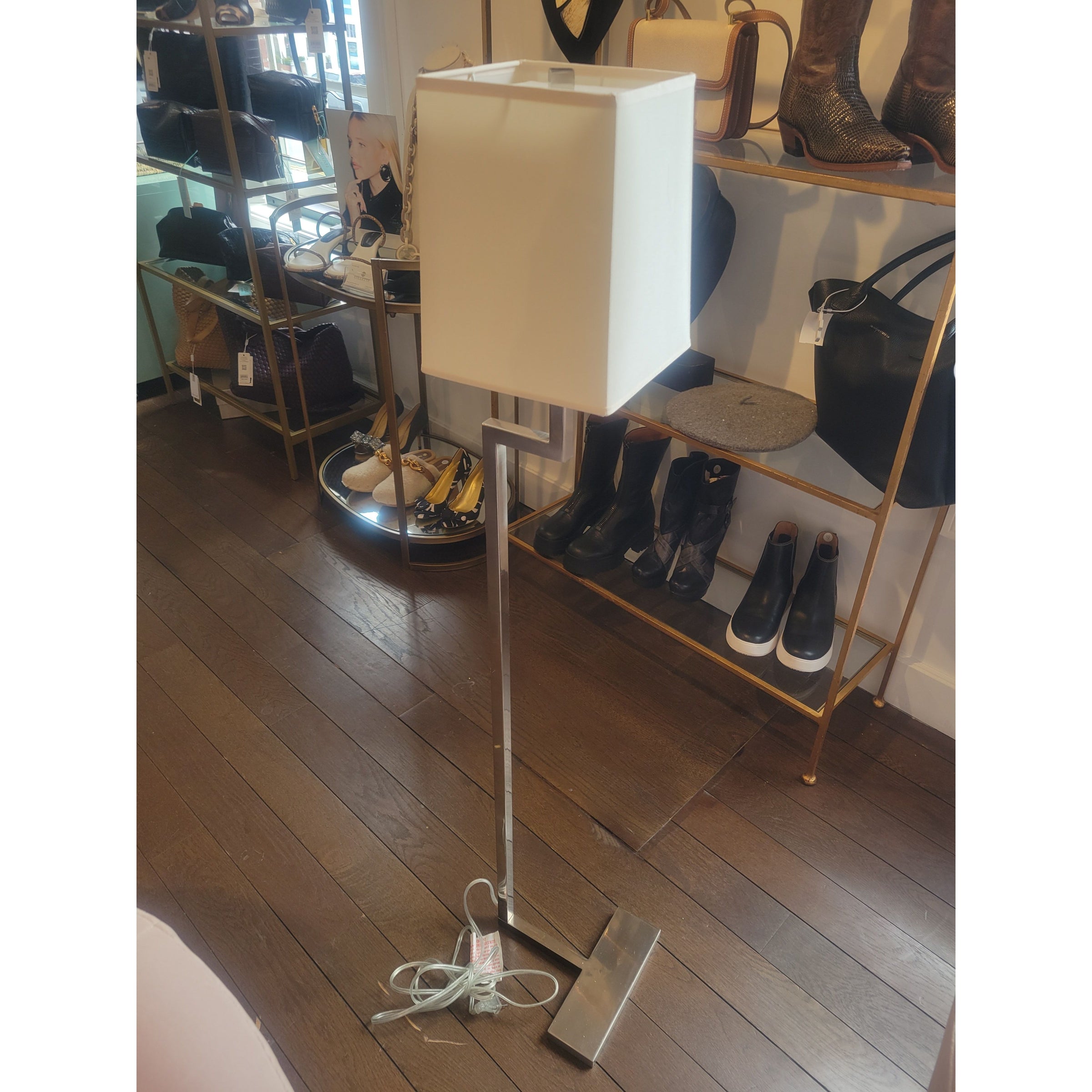 Polished Nickel Floor Lamp Attrib. to Aerin