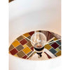 White Ceramic Stacked Stone Table Lamp