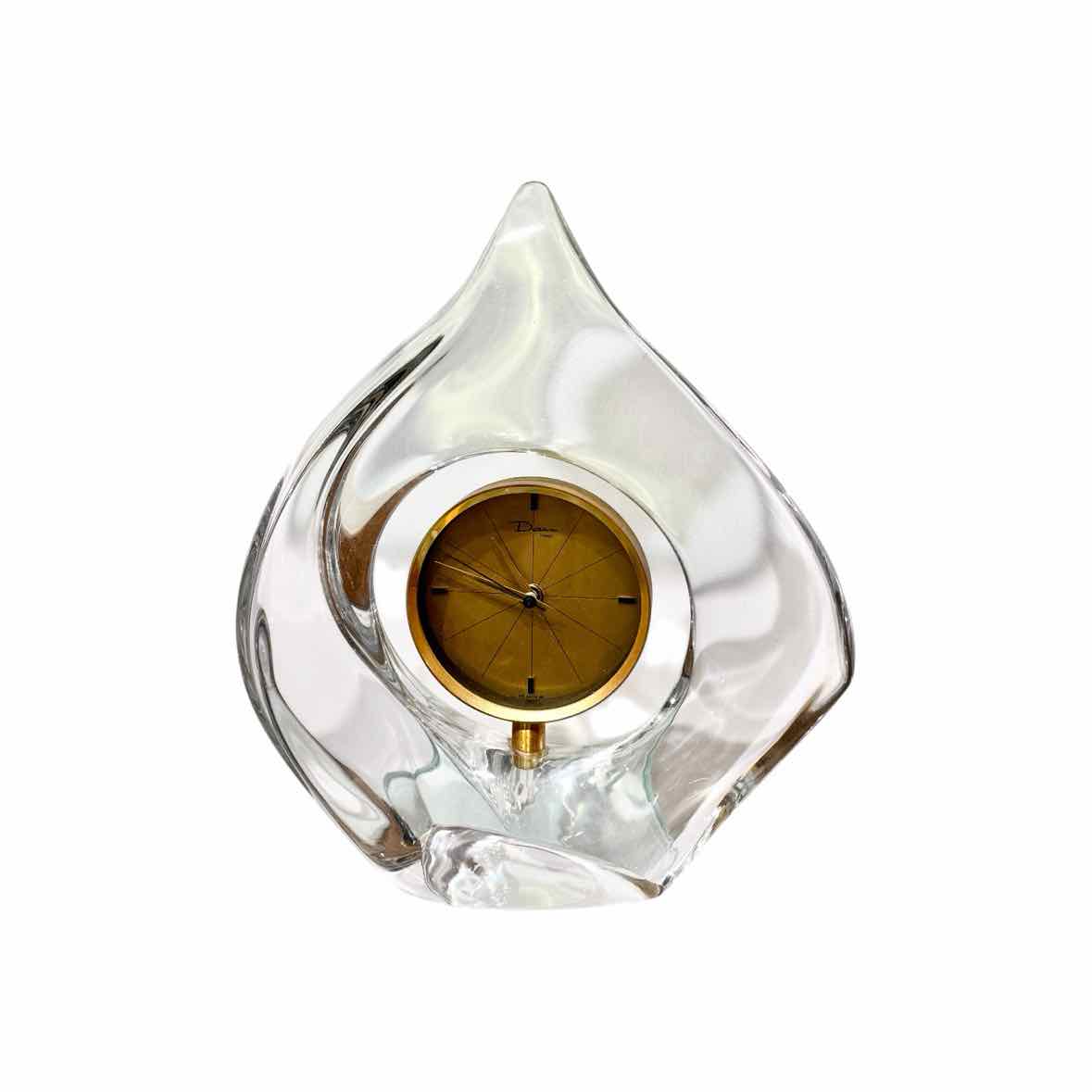 Daum Franceドームフランス ヴィンテージ クリスタル 置時計 Daum Large Teardrop Crystal Clock, Signed Daum, 10