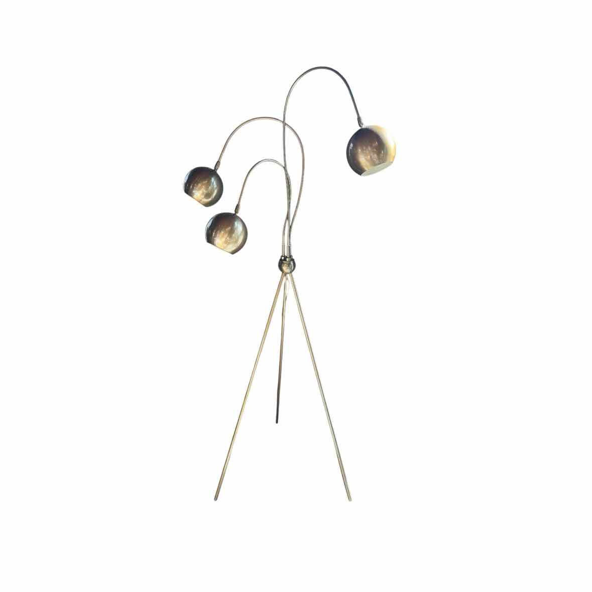 Industrial Golden Tripod Floor Lamp by Arteriors