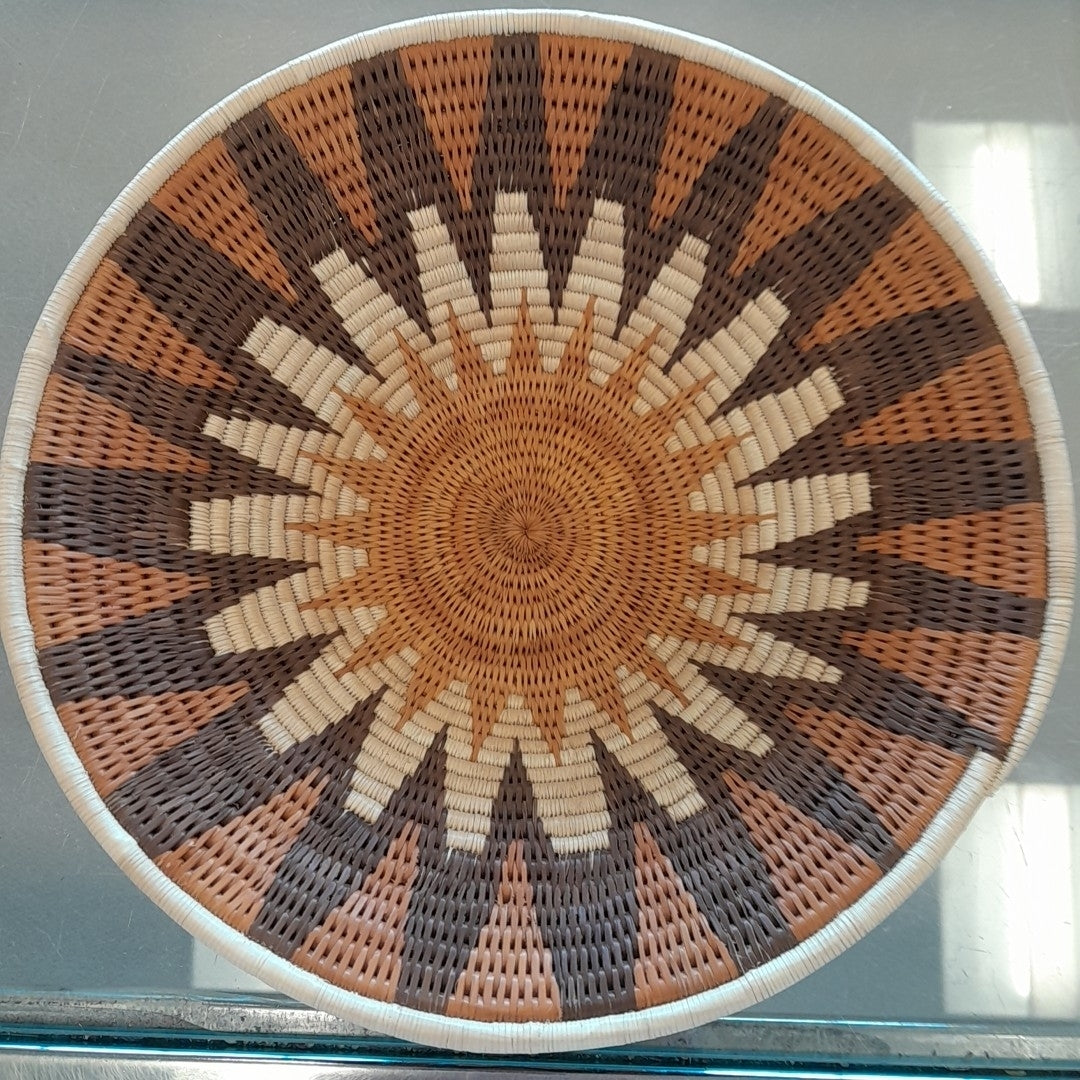 Hand Woven African Bowl, 10"Dx2.5"H