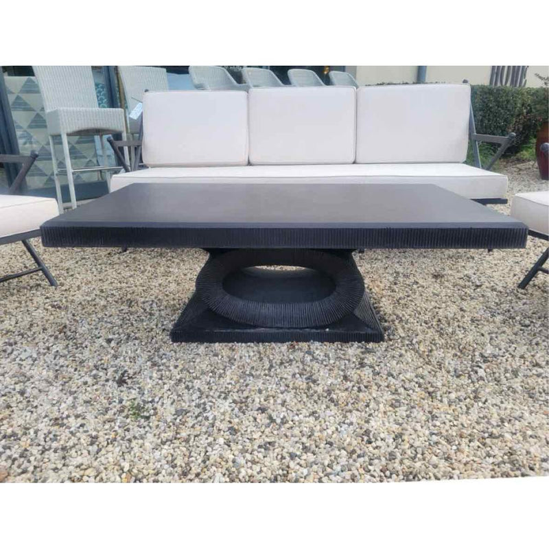 'Grier' Black Concrete Pedestal Coffee Table by Made Goods