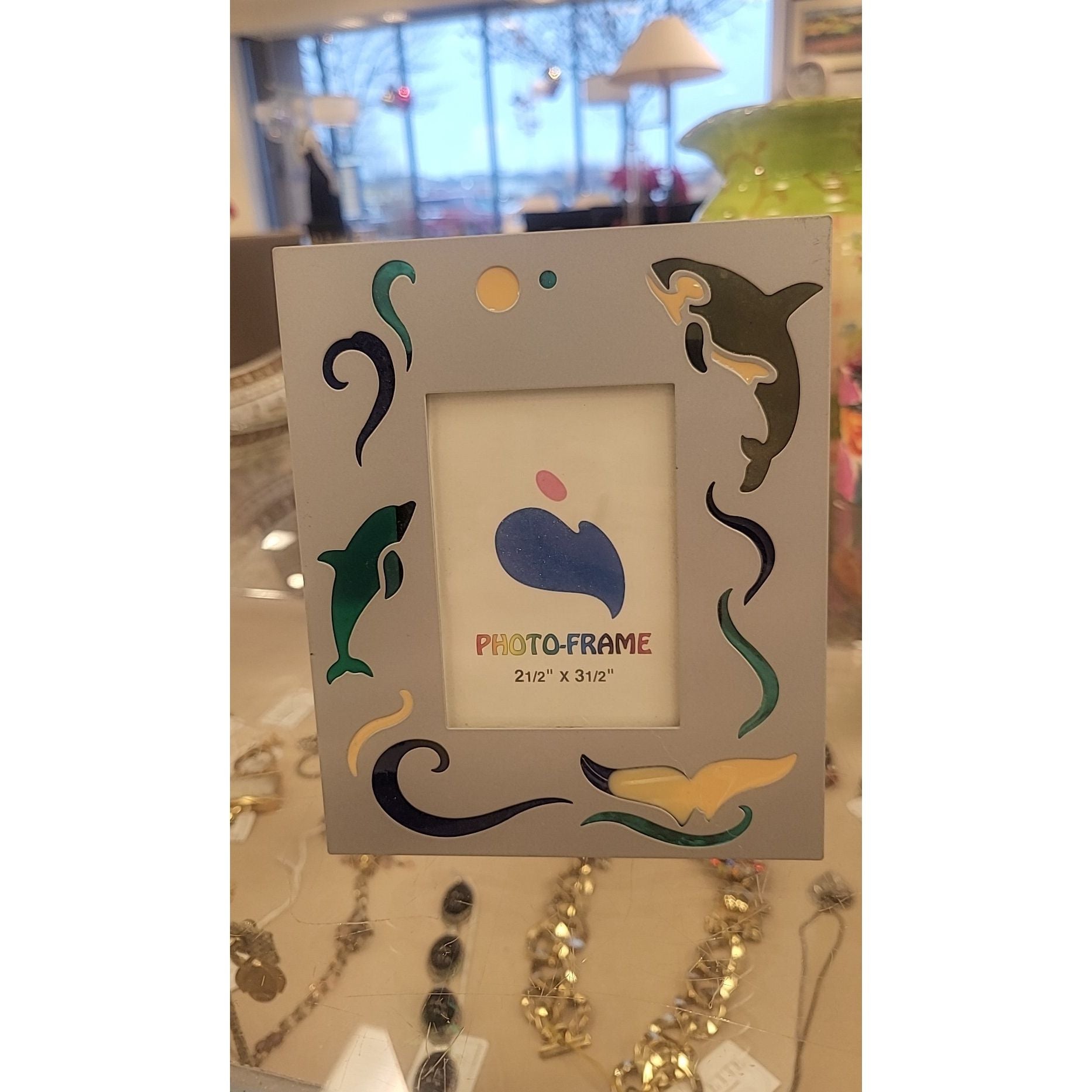 Metal Frame w/ Dolphin & Orca Motif