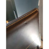 SET of 3 Brown Leather Bar Stools w/ White Stitching