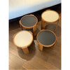 Gianfranco Frattini Nest of Four Low Tables in Beechwood Stained Walnut & Formic