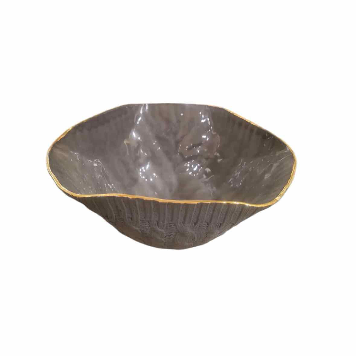 Ceramic Bowl w/ 16k Gold Edge by Reshape Studio