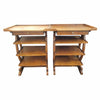 PAIR of Vintage Fruitwood Charles X Style Tables w/ Drawer & Shelves - AS IS