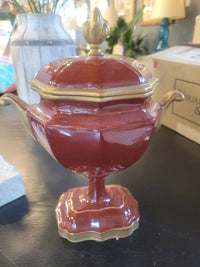 Maroon Ceramic Urn