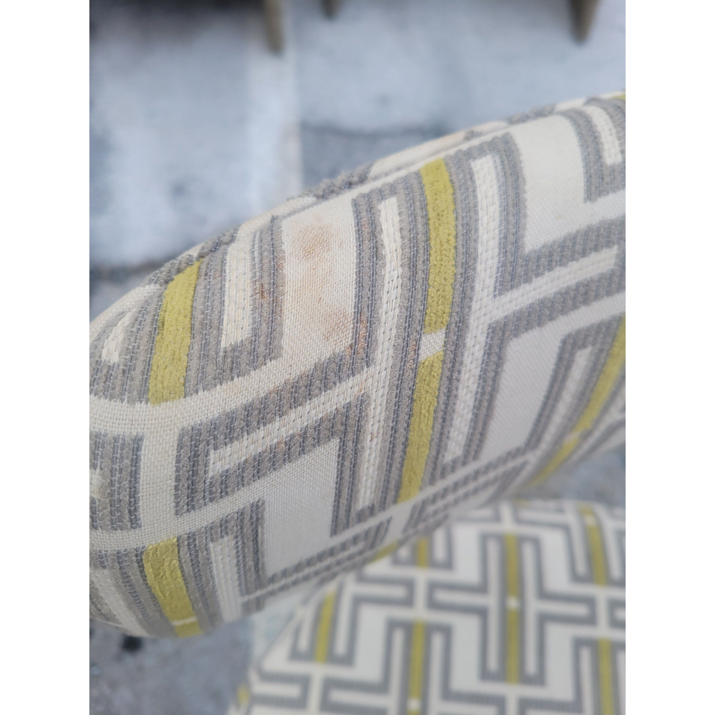 SET of 4 'Remy' Upholstered Dining Chairs on Pewter Legs by MG&BW (AS IS)