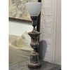 PAIR of Vintage Silver Plated Trophy Table Lamps w/ Milk Glass Shades
