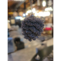 Set of 12 Silver Pinecone Ornaments