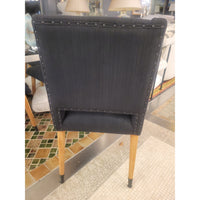 SET of 8 Studded Black Dining Side Chairs by Noir