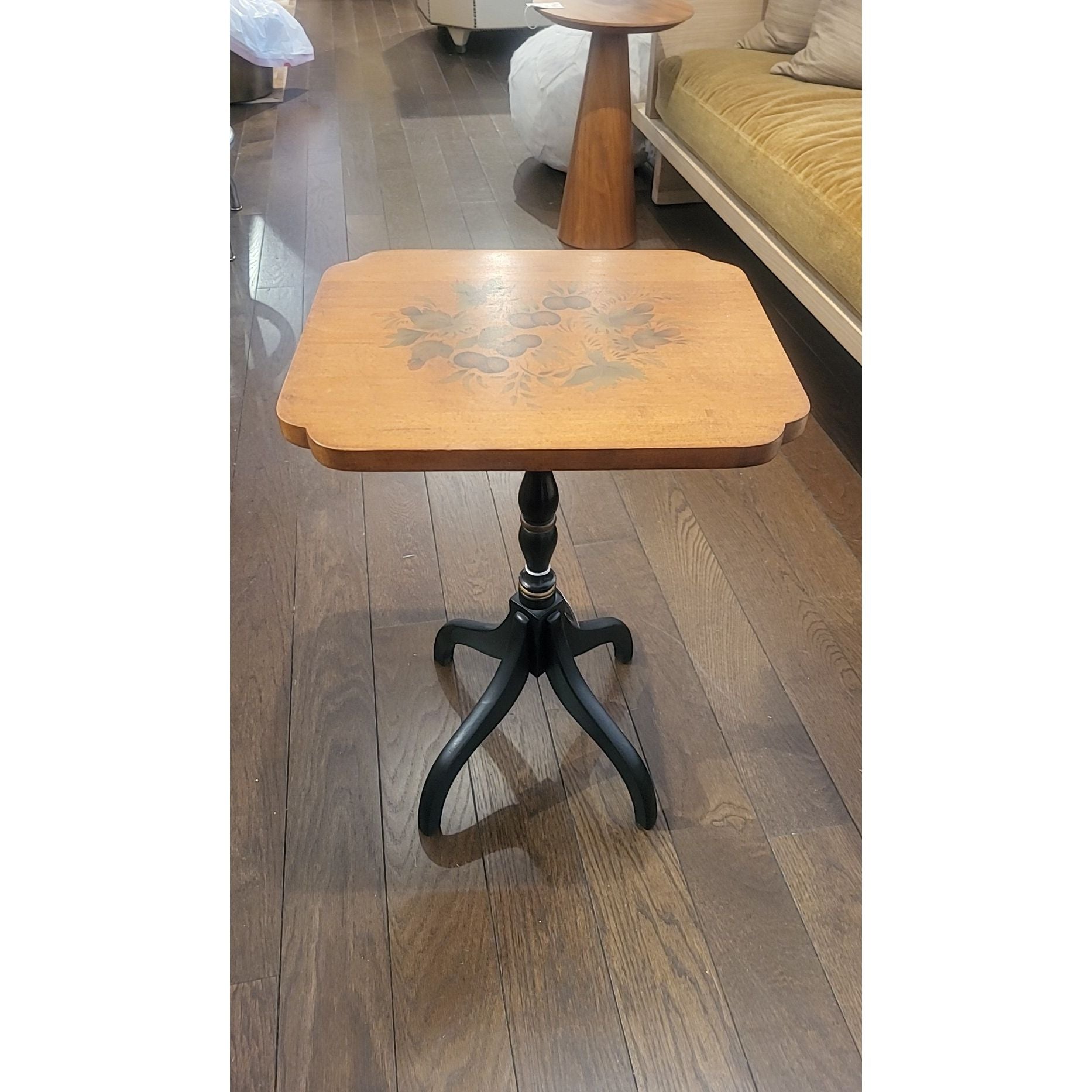 Small Wood Side Table w/ Painted Top