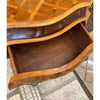 Small Vintage French Bombe Marquetry 2-Drawer Chest