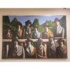 1976 Painting of Women Wearing Bowler Hats and Suits by Elizabeth Bohannon