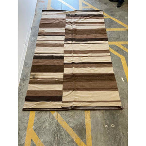 5' x 8' Brown & Beige Striped Rug (AS IS) #38