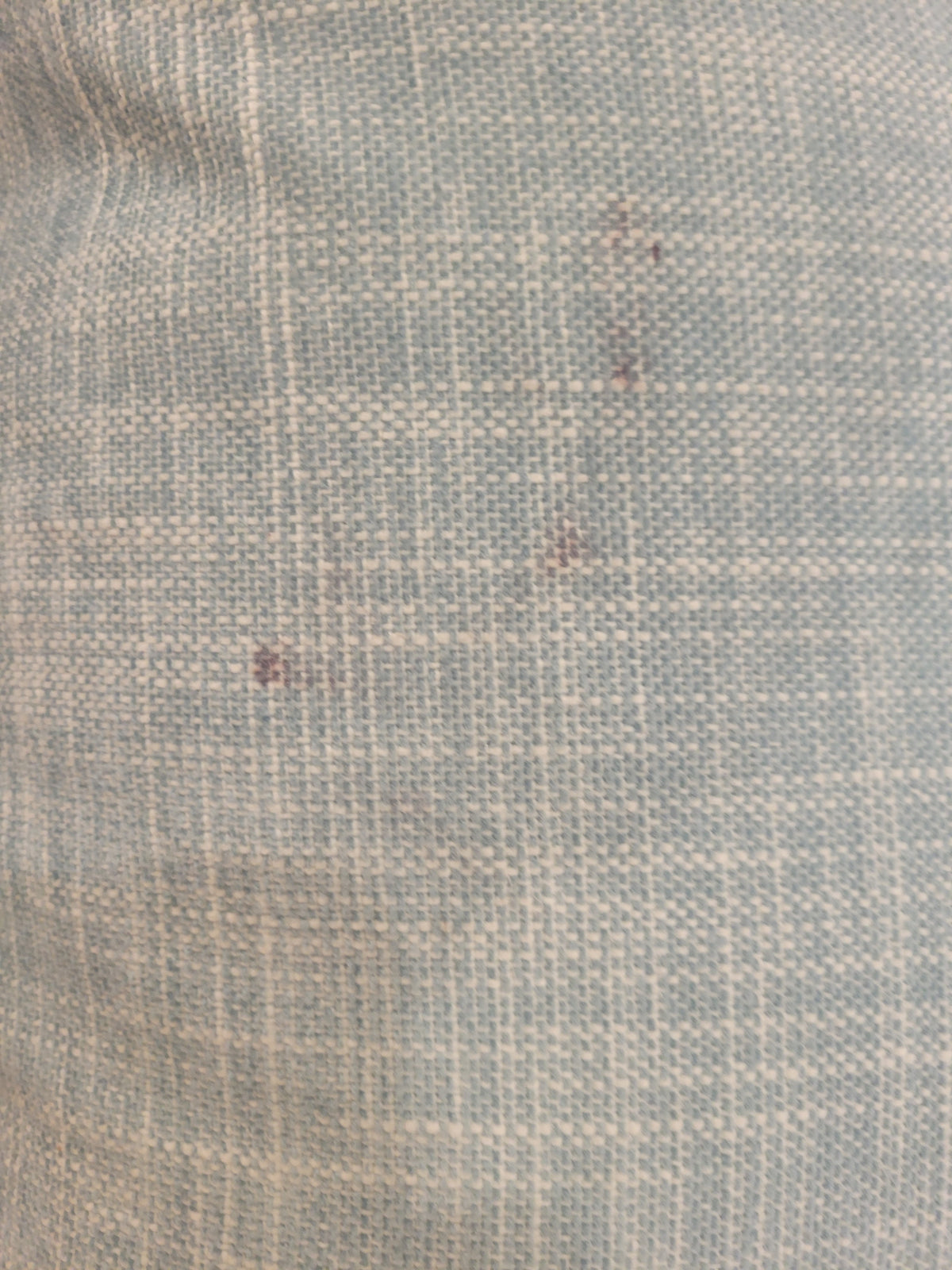 PAIR of Custom Powder Blue Velvet Square Pillows (AS IS)