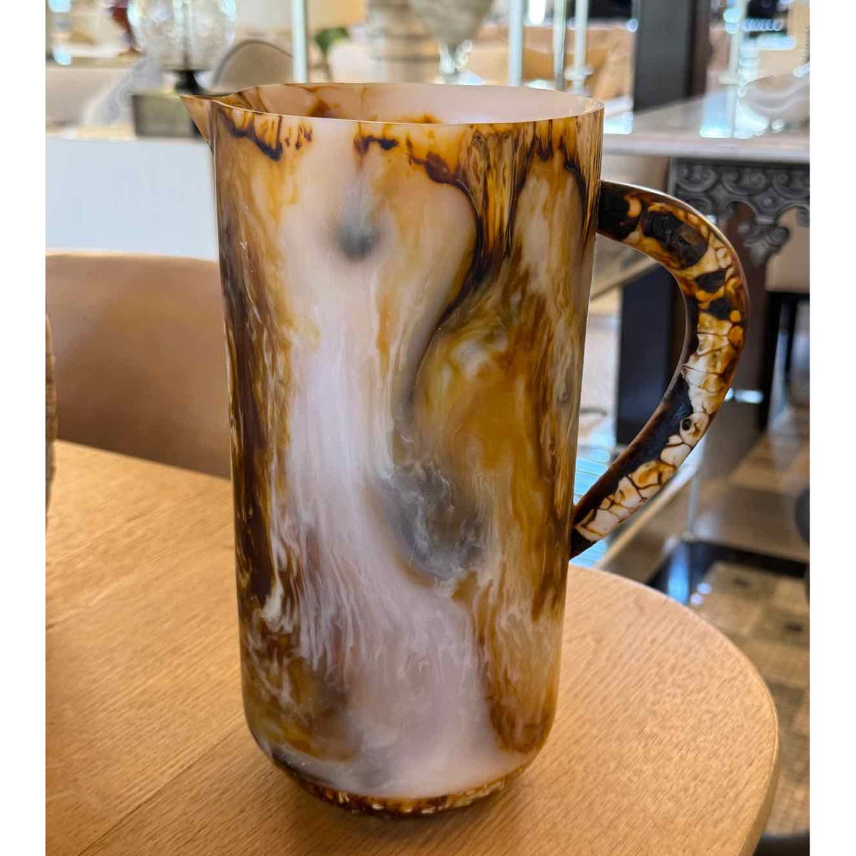 Tortoise Shell Pattern Pitcher - colletteconsignment.com