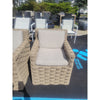 SET of 6 'Rutherford' Rope Dining Arm Chairs w/ Linen Cushions by RH