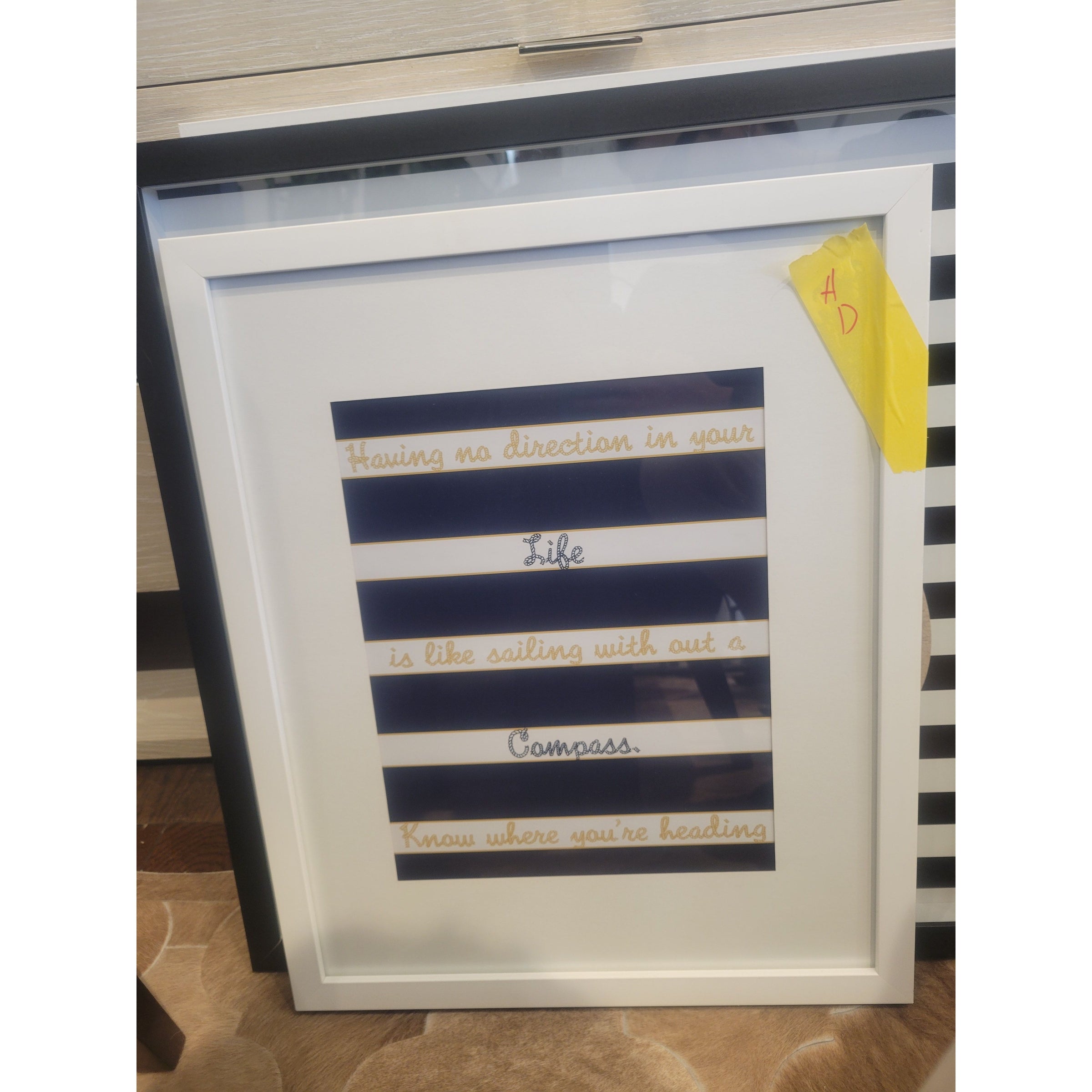 'No Direction in Life' Print in Frame - colletteconsignment.com