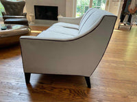 White Sofa w/ Purple Piping by MG+BW (AS IS)