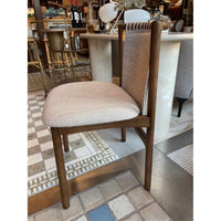 Wheat Linen & Leather Baden Side Chair on Ash Wood Frame by Four Hands