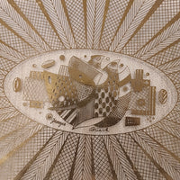 Georges Briard Gold Glass Flat Edge Oval Platter
