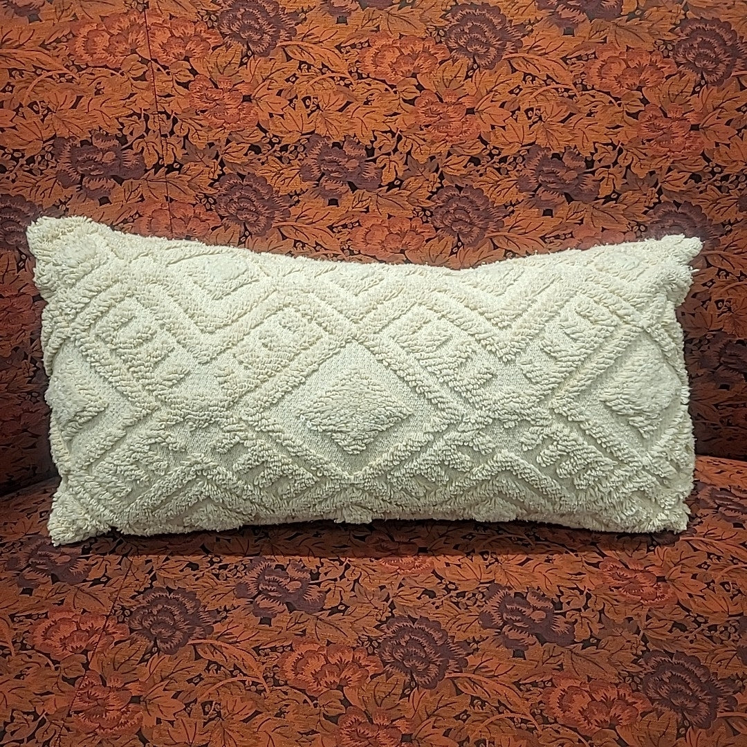 Long Beige Lumbar Pillow