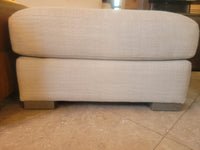 9-ft Belgian Linen Classic Slope Sofa w/ Ottoman by RH