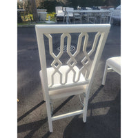 SET of 4 Blonde Wood Lattice Folding Chairs
