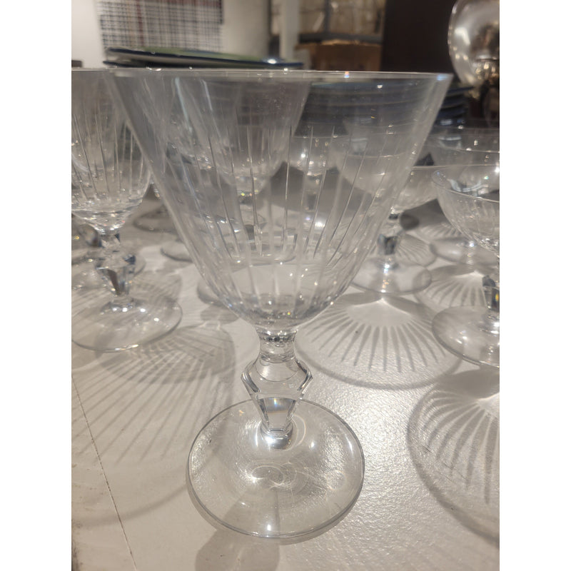 SET of 6 Crystal Wine Glasses