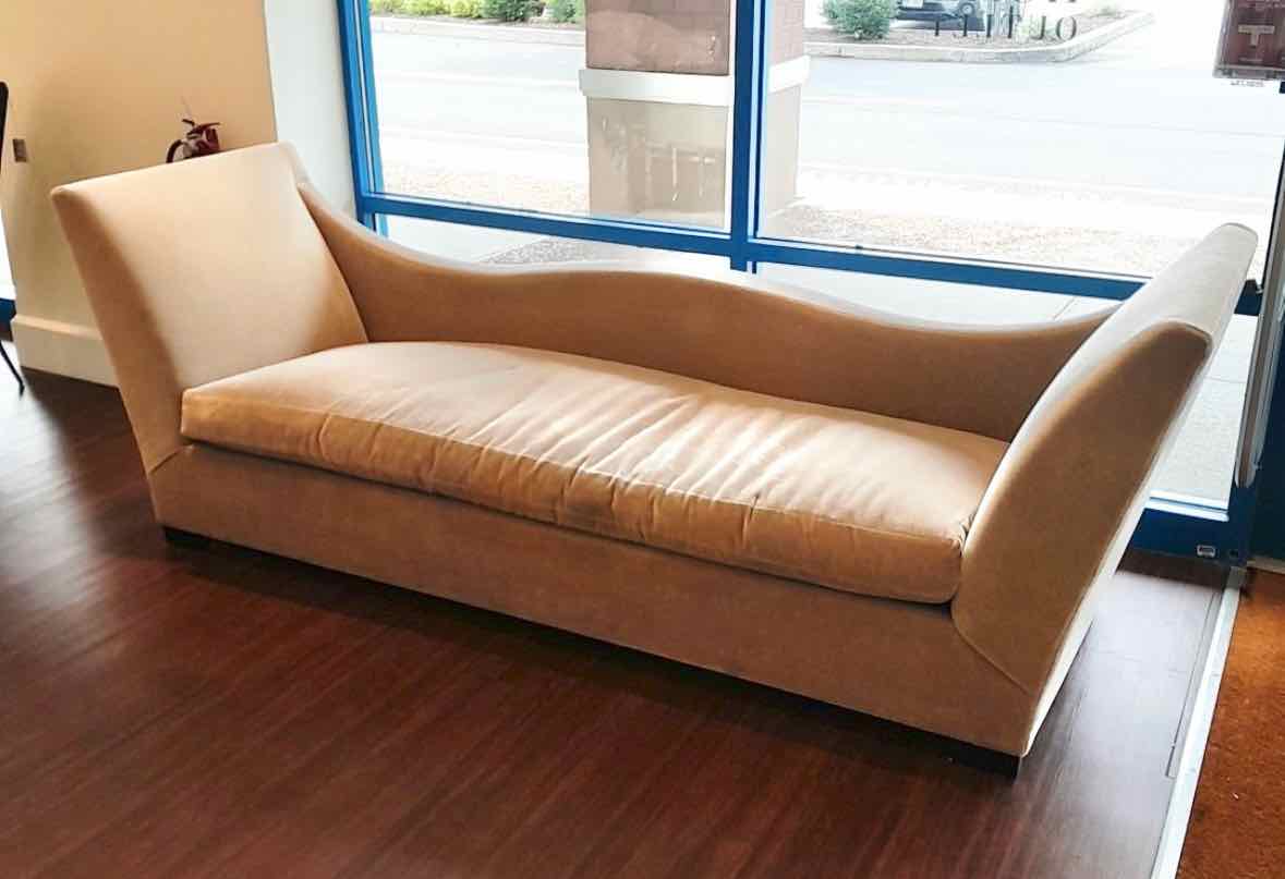 Donghia Sofa by Joe D'Urso, in Neutral Tan Mohair,98"Lx30"x34"H