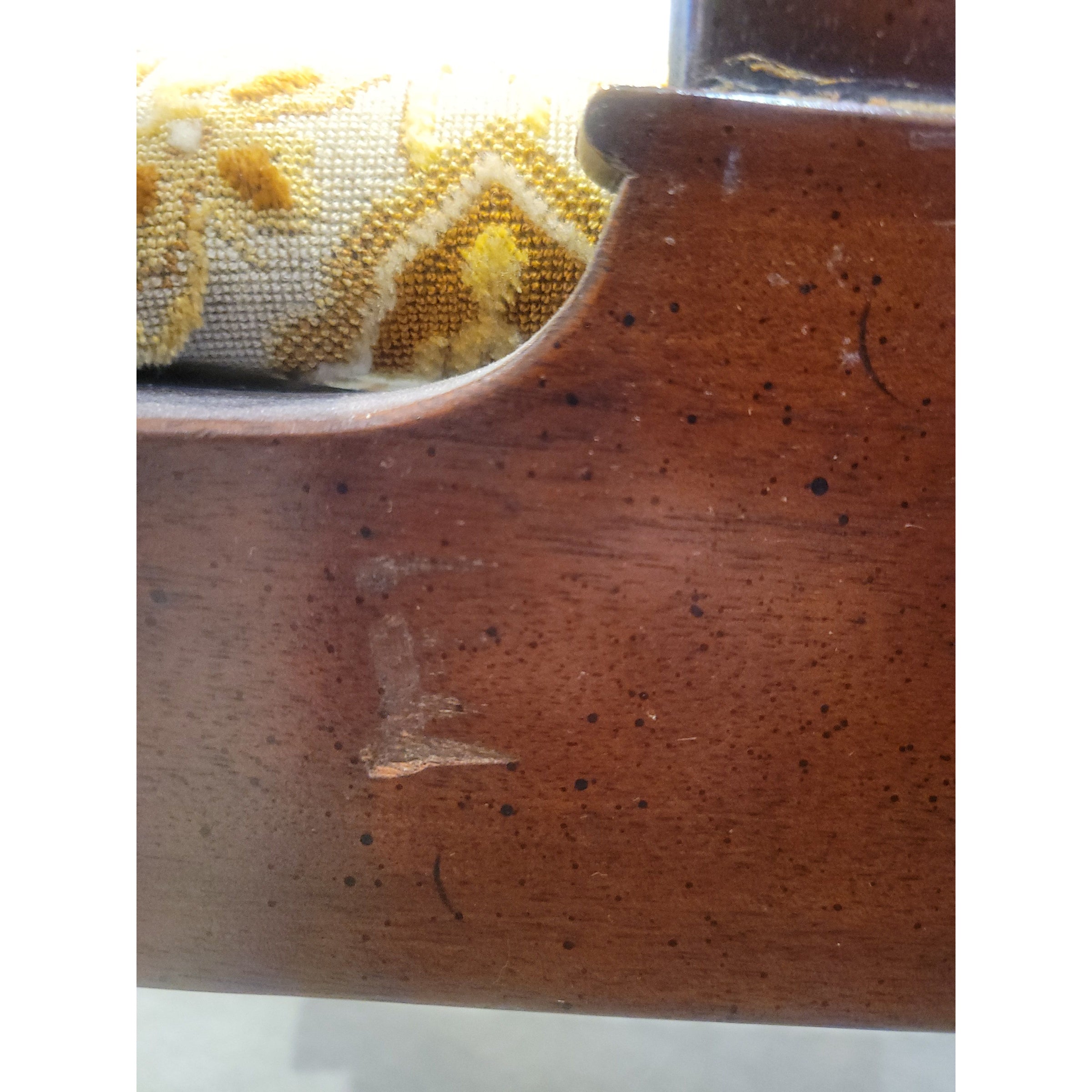 PAIR of Antique Mahogany Queen Anne Chairs w/ Upholstered Seats