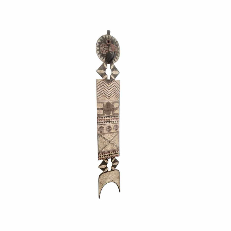 8-ft African Carved Wood Totem