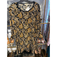 Michael Michael Kors Size XL Black Brown Yellow Cardigan