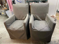 SET of 10 Ellison High-Back Track Arm Slipcover Dining Chairs by RH