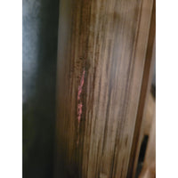 Wood Veneer Frame Leaning Mirror w/ Beveled Glass - AS IS