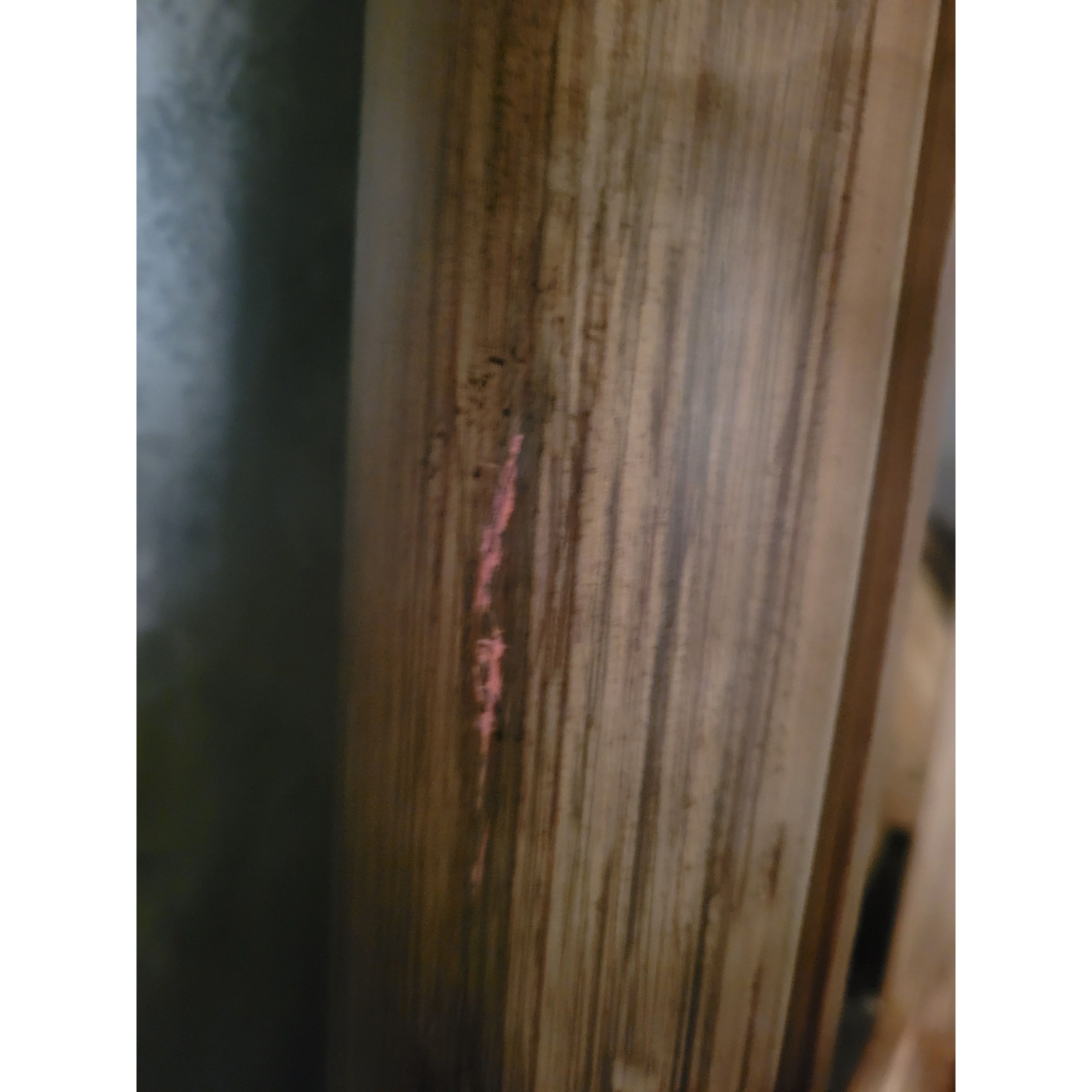 Wood Veneer Frame Leaning Mirror w/ Beveled Glass - AS IS