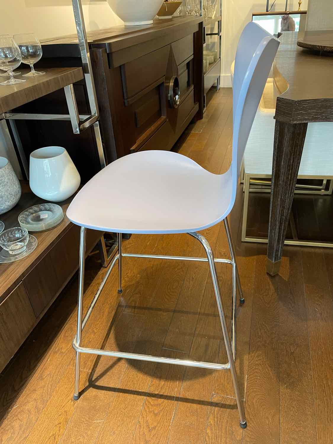SET of 3 Lavender Counter Stools by Fritz Hansen