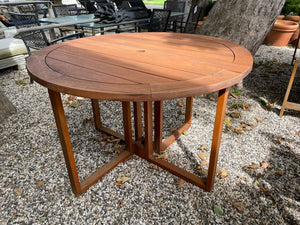 Round Teak Outdoor Dining Table